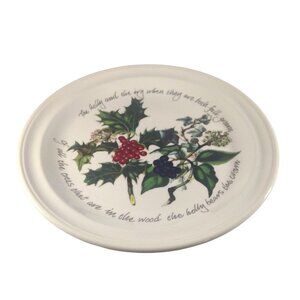 Portmeirion The Holly & The Ivy Round Plate 10"Dishwasher/Microwave/Freezer Safe